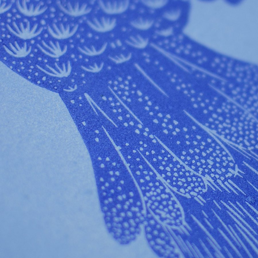 Blue – A4 / Linocut - imagine 4