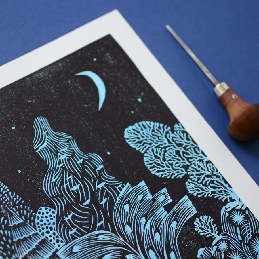Time out - A3 / Linocut - imagine 4